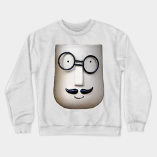 Goggles, a mask man with skewiff glasses Crewneck Sweatshirt